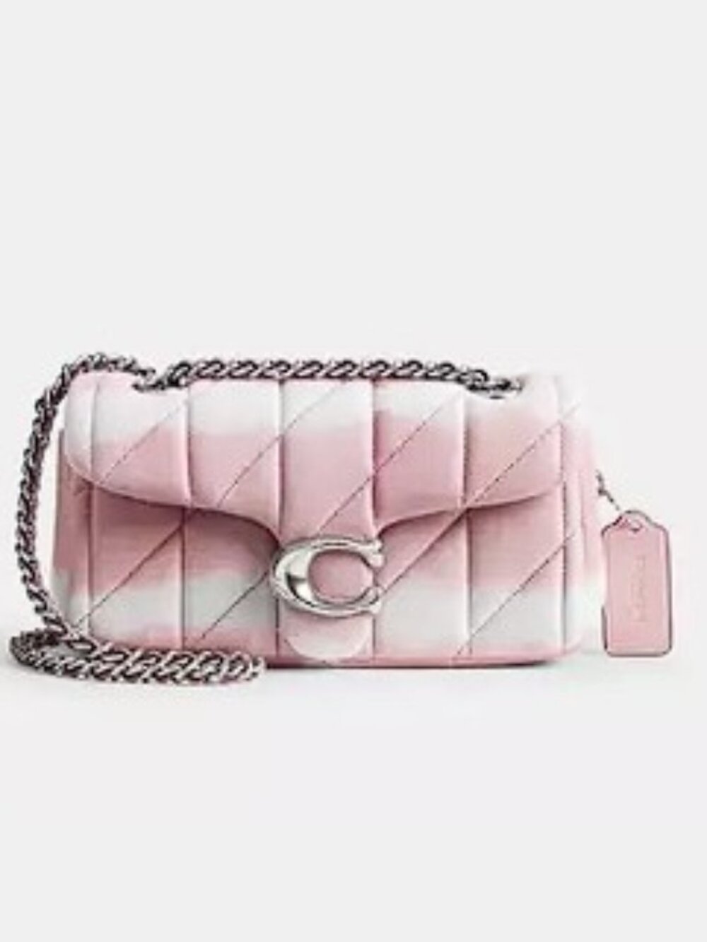 Coach Tabby Shoulder Bag 20 With Quilting And Tie-Dye, Pink